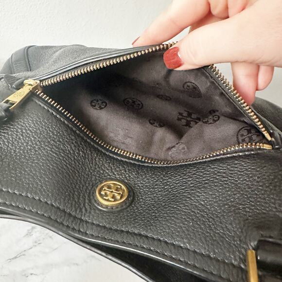 Tory Burch Pebbled Leather Frances Satchel - Picture 9 of 15